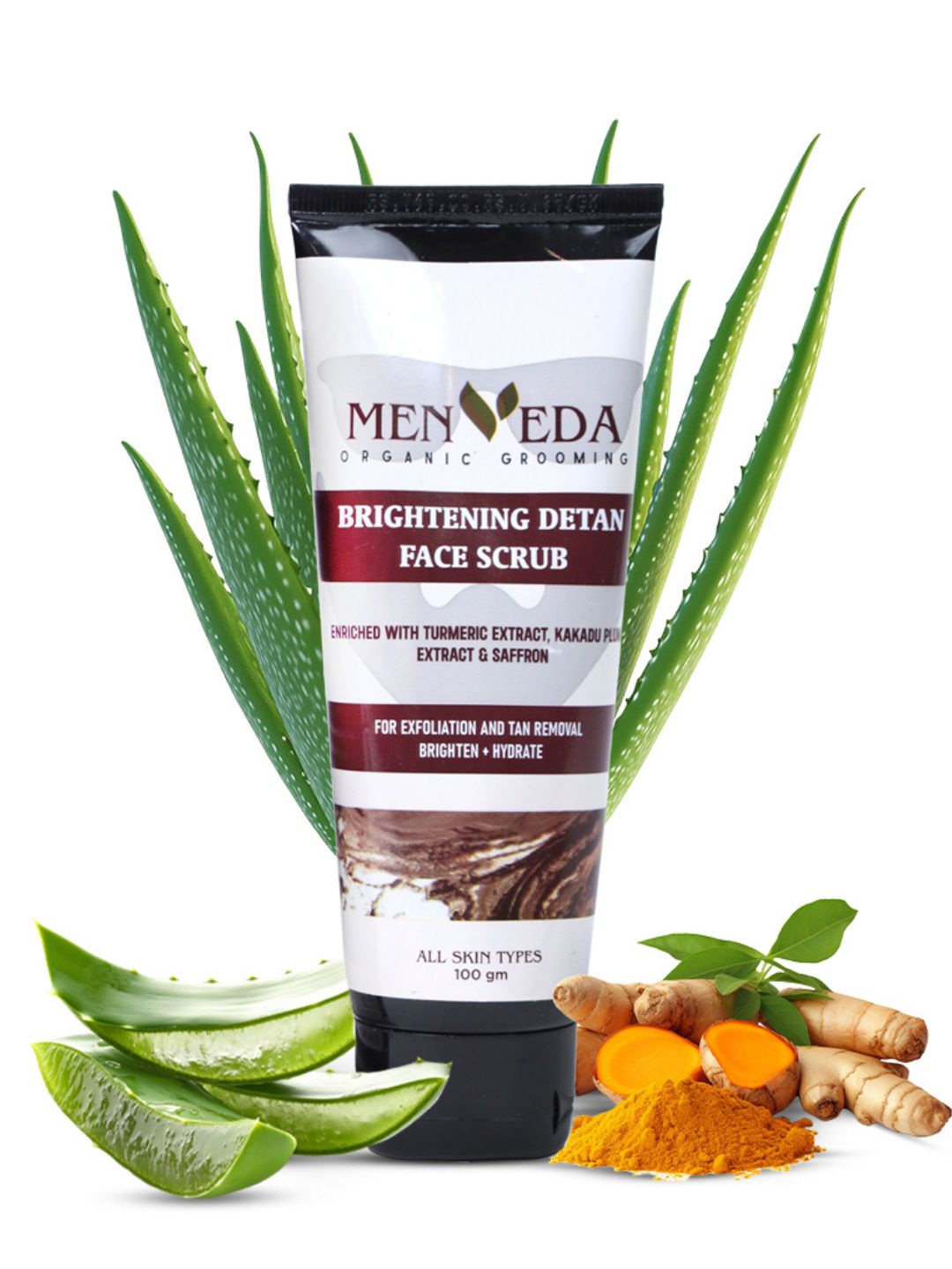 Menveda Brightening Detan Face Scrub for Men | Tan Removal & Glow (100 g)