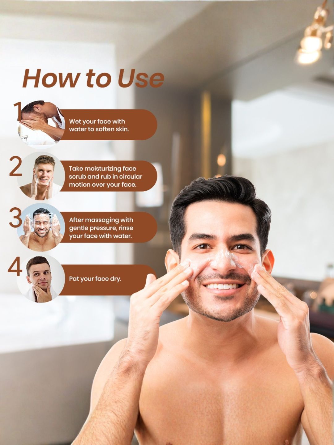 Menveda Brightening Detan Face Scrub for Men | Tan Removal & Glow (100 g)