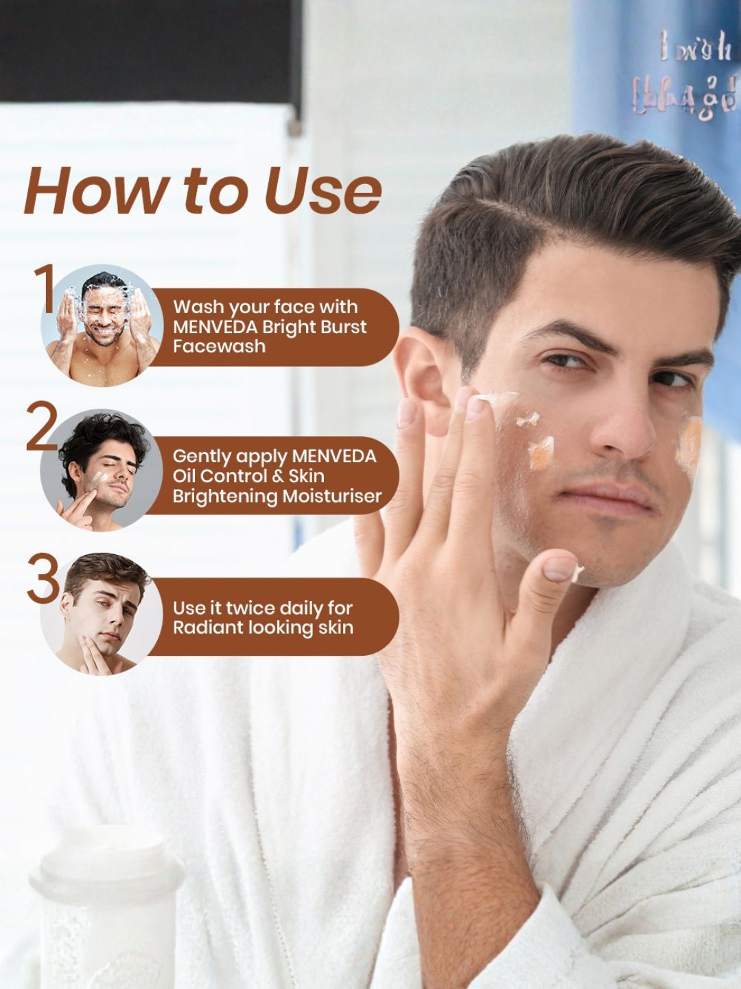 Menveda Oil Control & Brightening Face Cream for Men (50 ml)