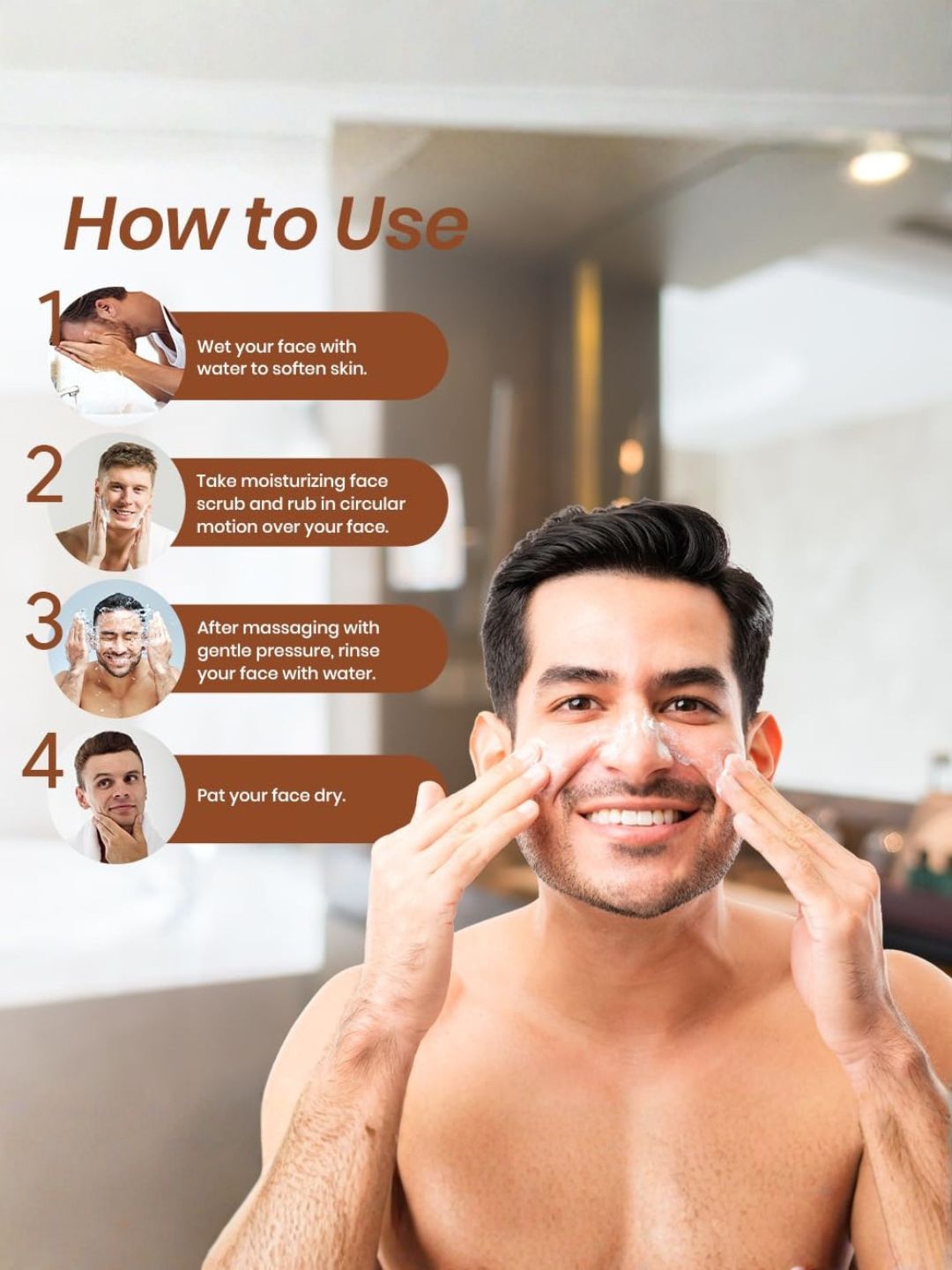 Menveda Face Wash & Detan Scrub Combo for Men (2 Pieces)