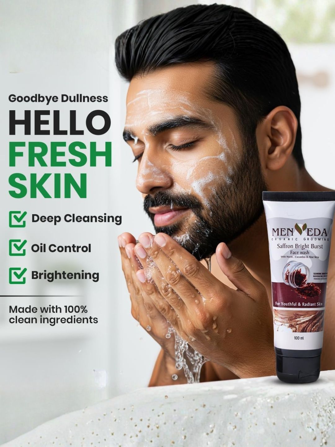 Menveda Detan Grooming Kit for Men | Face Wash, Scrub & Sunscreen (3 Pieces)