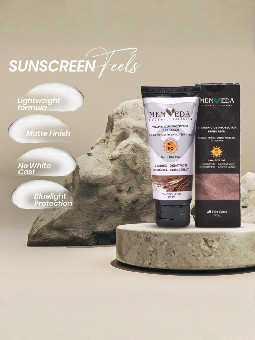 Menveda Detan Grooming Kit for Men | Face Wash, Scrub & Sunscreen (3 Pieces)