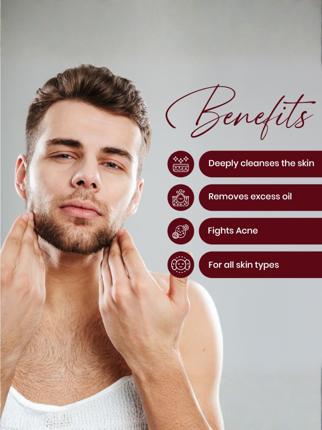 Menveda Face Wash for Men | Brightens & Controls Oil (100 ml)