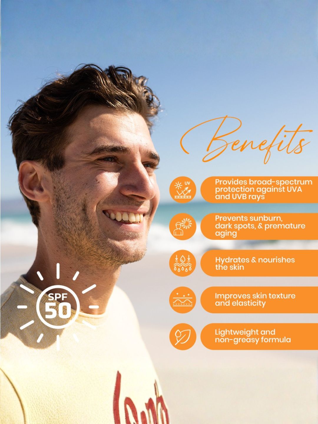 Menveda Sunscreen SPF50 PA+++ for Men | Matte Finish, No White Cast (50 g)