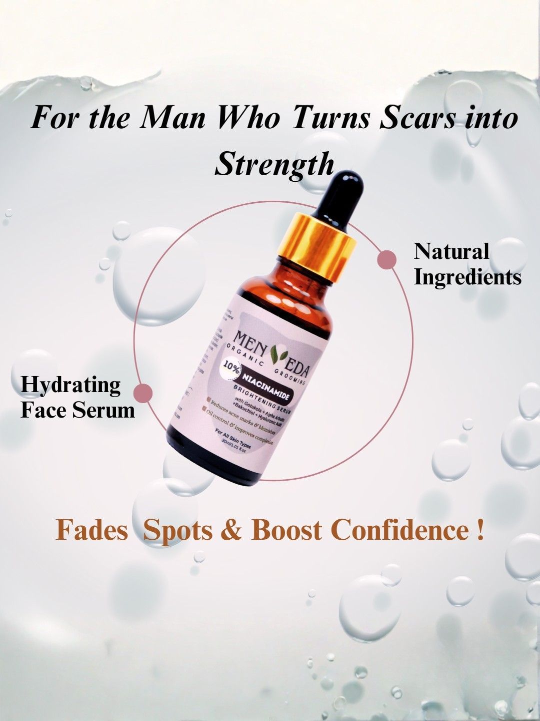 Menveda Brightening 10% Niacinamide Face Serum for Men (30 ml)