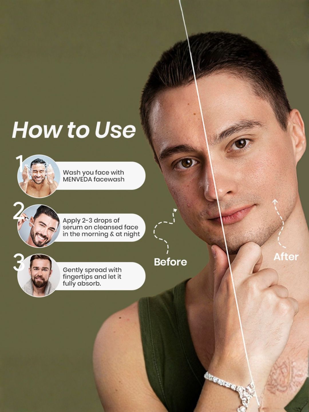 Menveda Brightening 10% Niacinamide Face Serum for Men (30 ml)