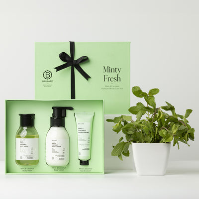 Brillare Minty Fresh Gift Set (Pack of 3) - Body Wash (100ml), Body Lotion (100ml), Hand Cream (30g)