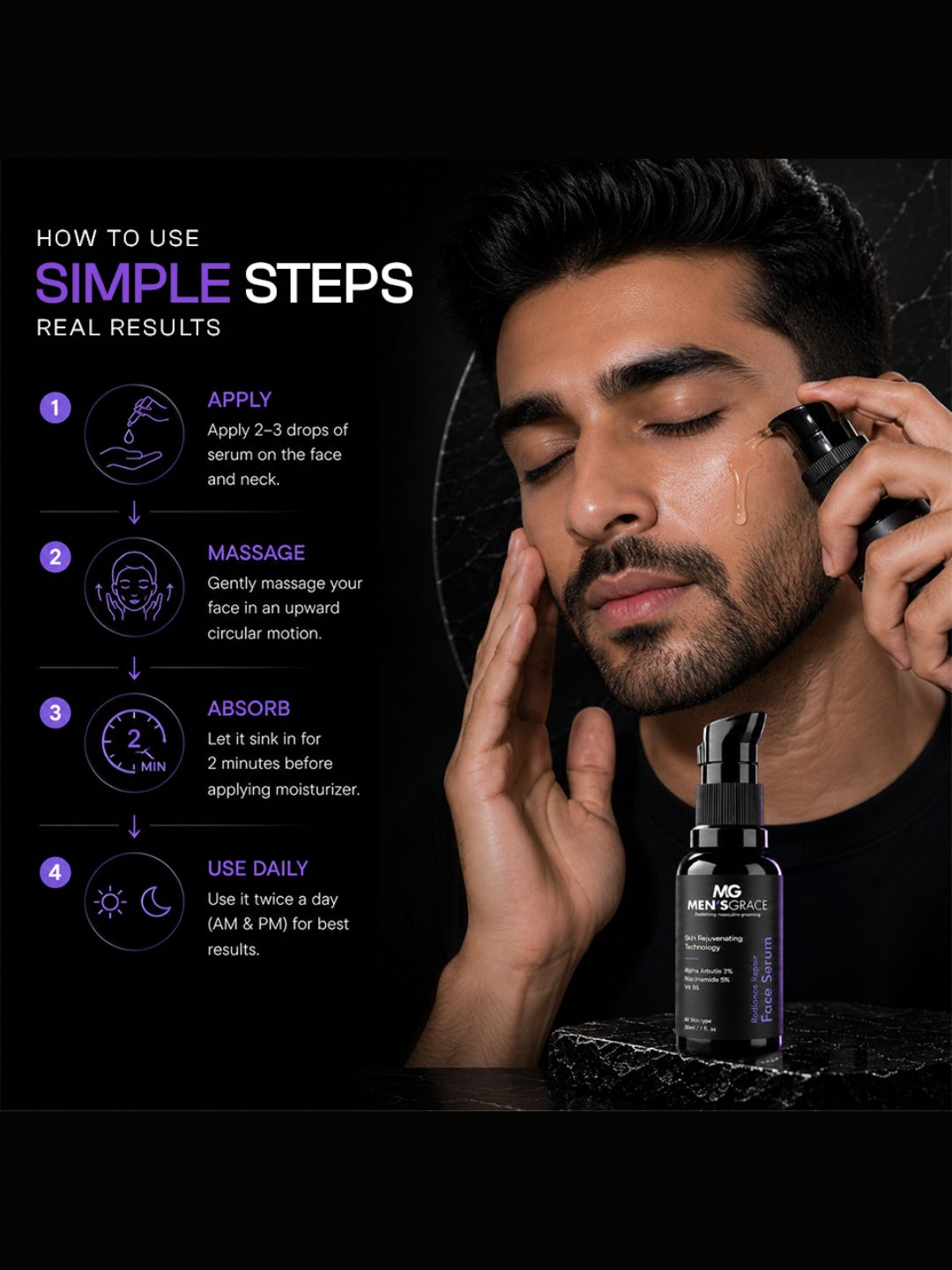 Men's Grace Radiance Repair Face Serum (30ml)
