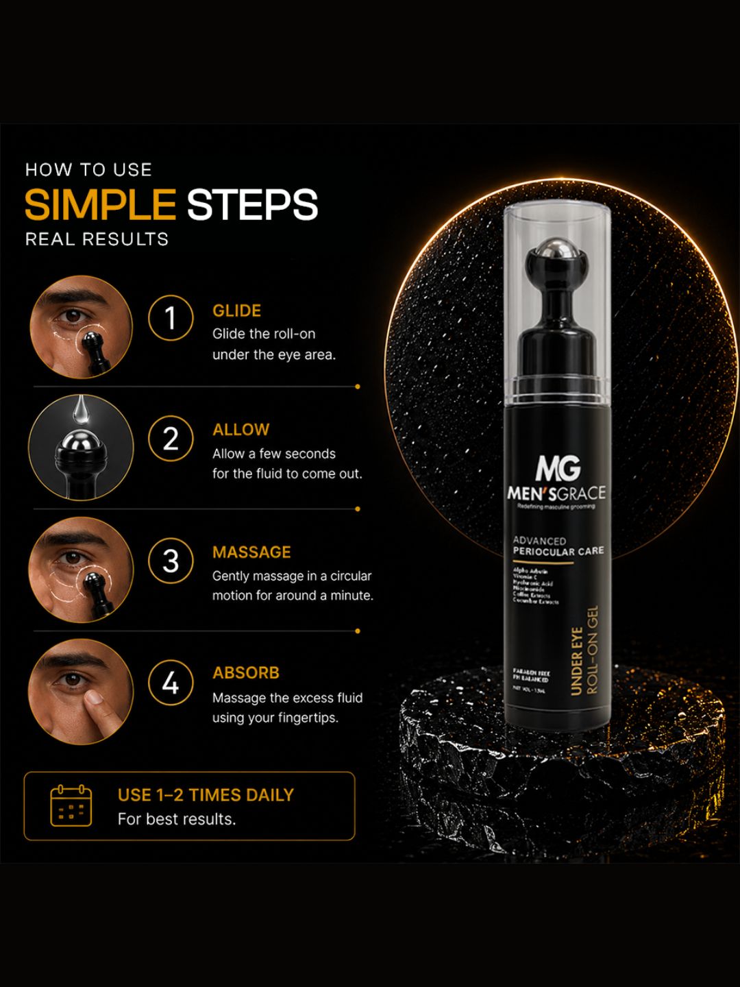 Men's Grace Under Eye Roll-on (15ml)