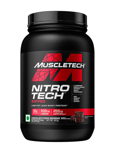 MuscleTech Nitro Tech Ripped Chocolate Fudge Brownie Powder (907 g)