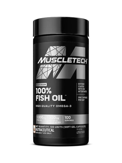 MuscleTech Platinum 100% Fish Oil Omega-3 Softgels (100 Softgels)