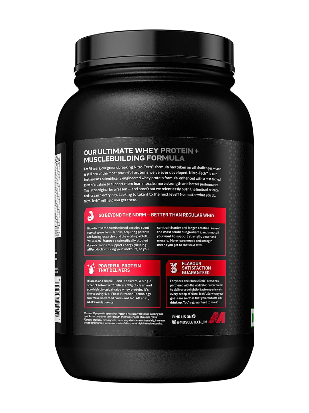 Muscletech Nitro Tech Whey Protein Milk Chocolate Powder (907 g)