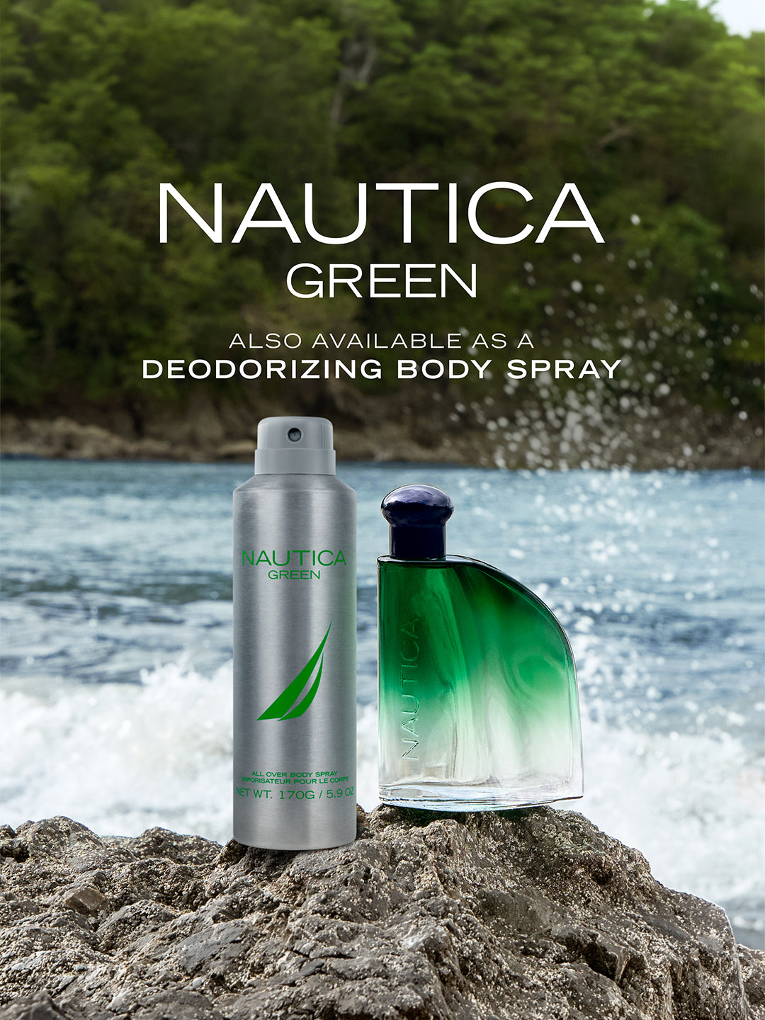Nautica Green All Over Body Spray 170g