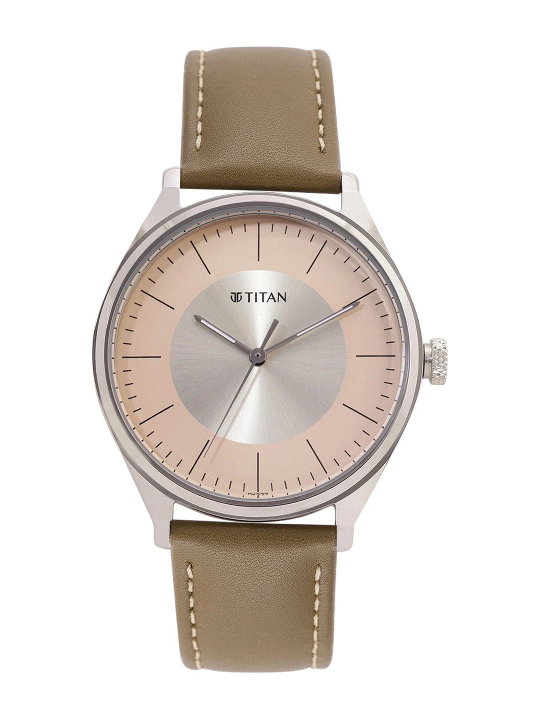Titan Workwear Urban Edge Quartz Analog Silver & Peach Dial Watch - NP1802SL09