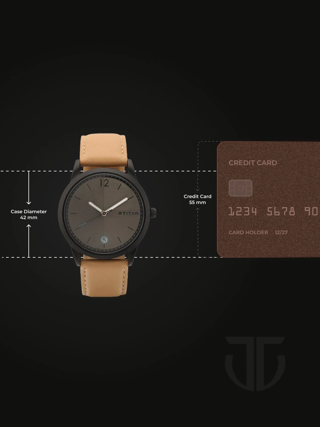 Titan Quartz Analog With Anthracite Dial Watch - NP1806NL01