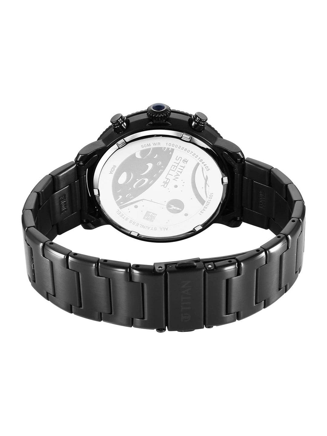 Titan Stellar Multifunction Analog With Blue Dial Watch - NT10012NM01