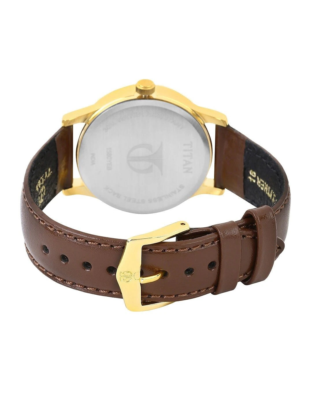 Titan Quartz Analog With Champagne Dial Watch - NT1580YL05