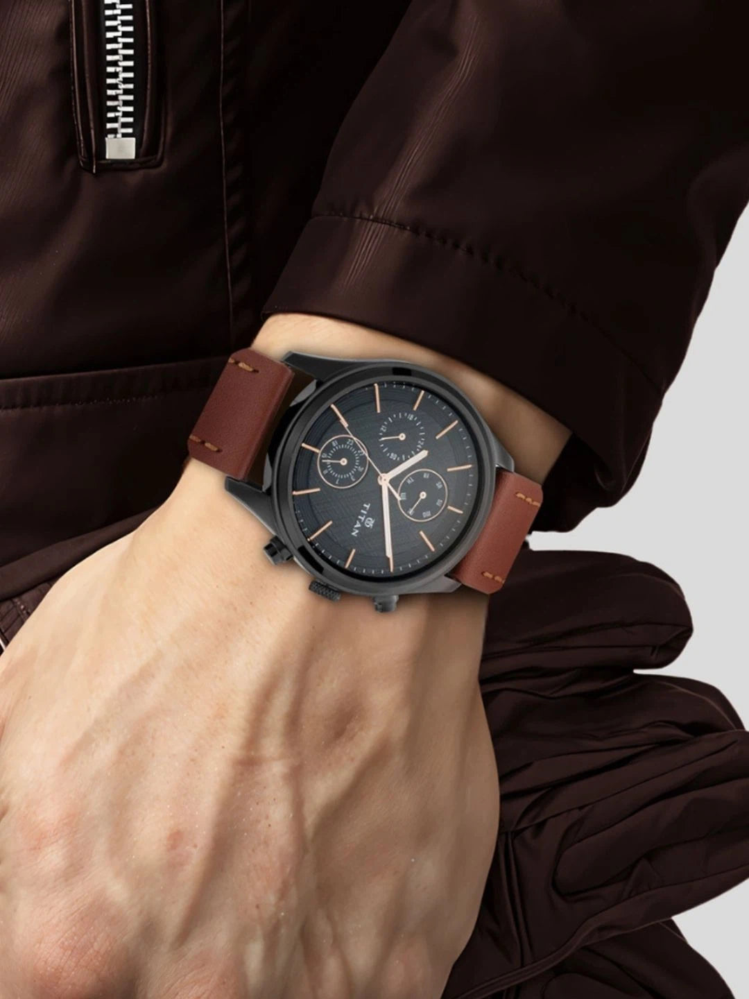 Titan Workwear Multifunction Analog With Black Dial Watch - NT1805NL01