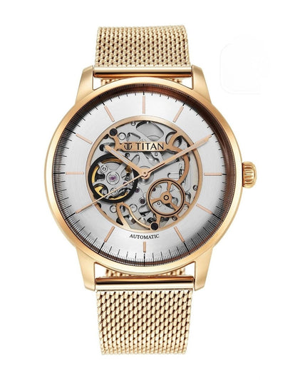 Titan Mechanical Automatic With Silver Dial Watch - NT90110WM01