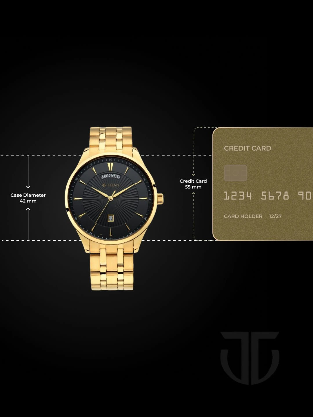 Titan Regalia Opulent Quartz Analog With Black Dial Watch - NT90127YM02
