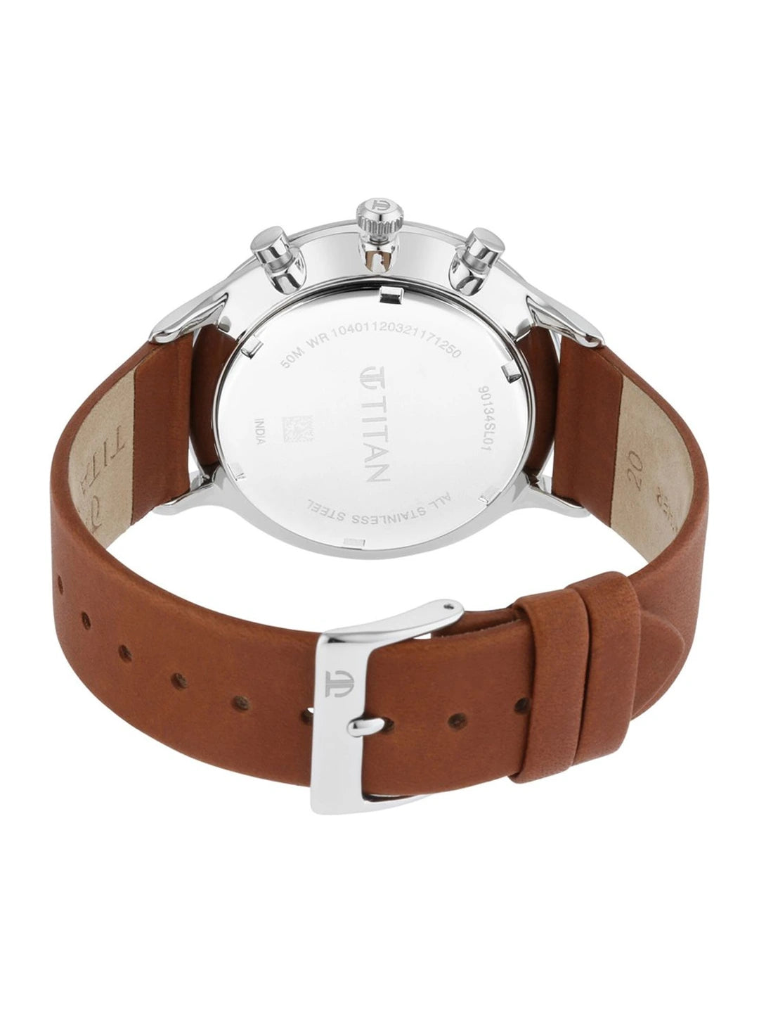 Titan Light Leathers Multifunction Analog With Anthracite Dial Watch - NT90134SL01
