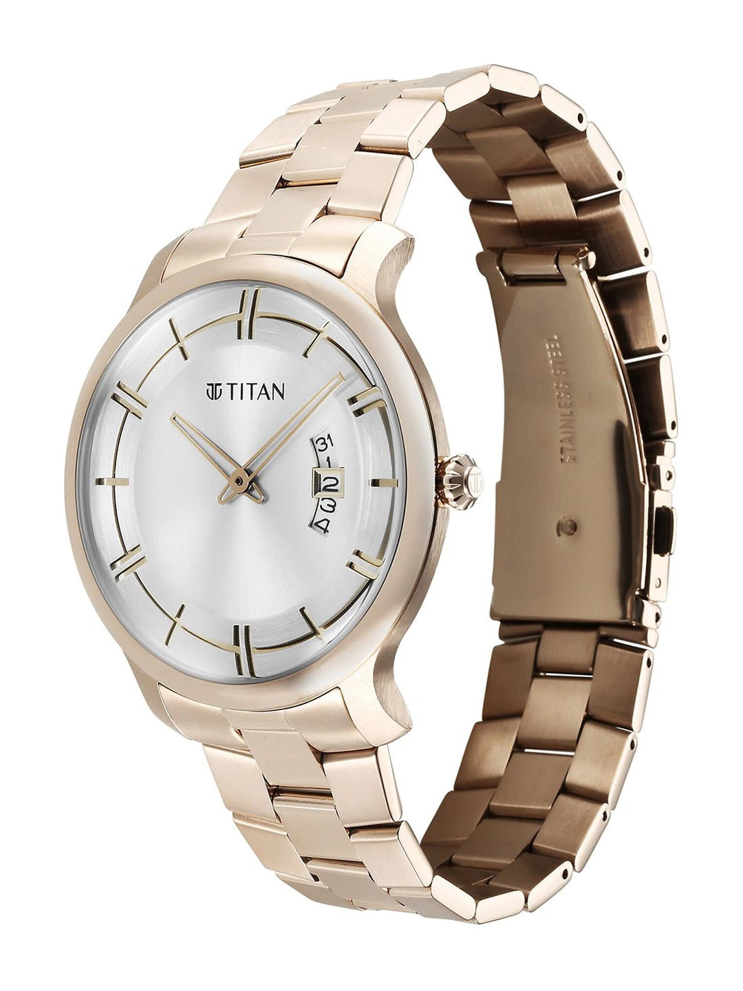 Titan Classic Distincta Quartz Analog With Silver Dial Watch - NT90170WM01
