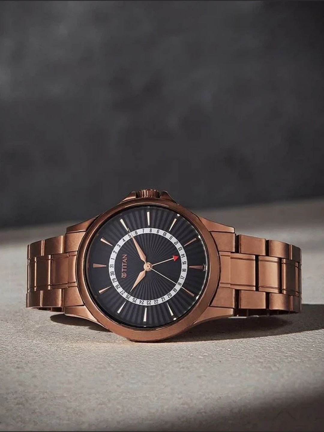 Titan Karishma Round Black Dial Analog Watch - NU10038QM01