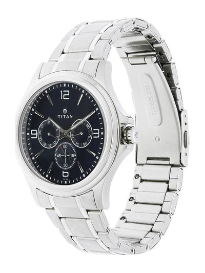 Titan Round Blue Dial Analog Watch - NU1698SM02