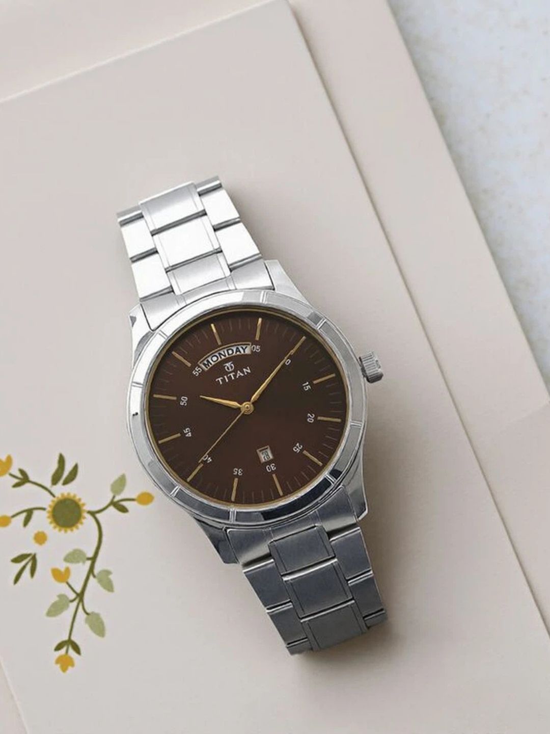 Titan Workwear Round Brown Dial Analog Watch - NU1767SM03