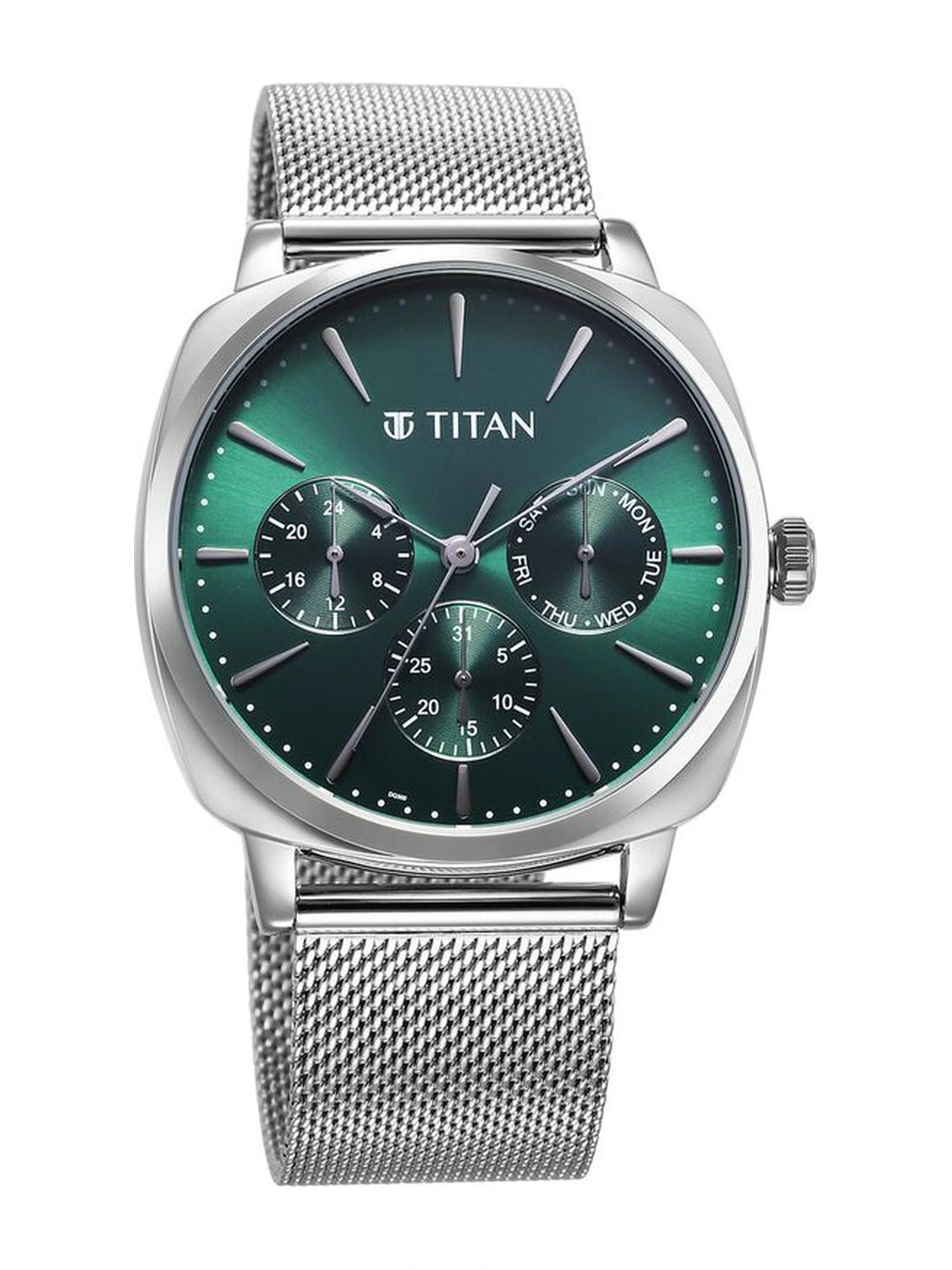 Titan Classique Round Green Dial Analog Watch - NU90189SM01