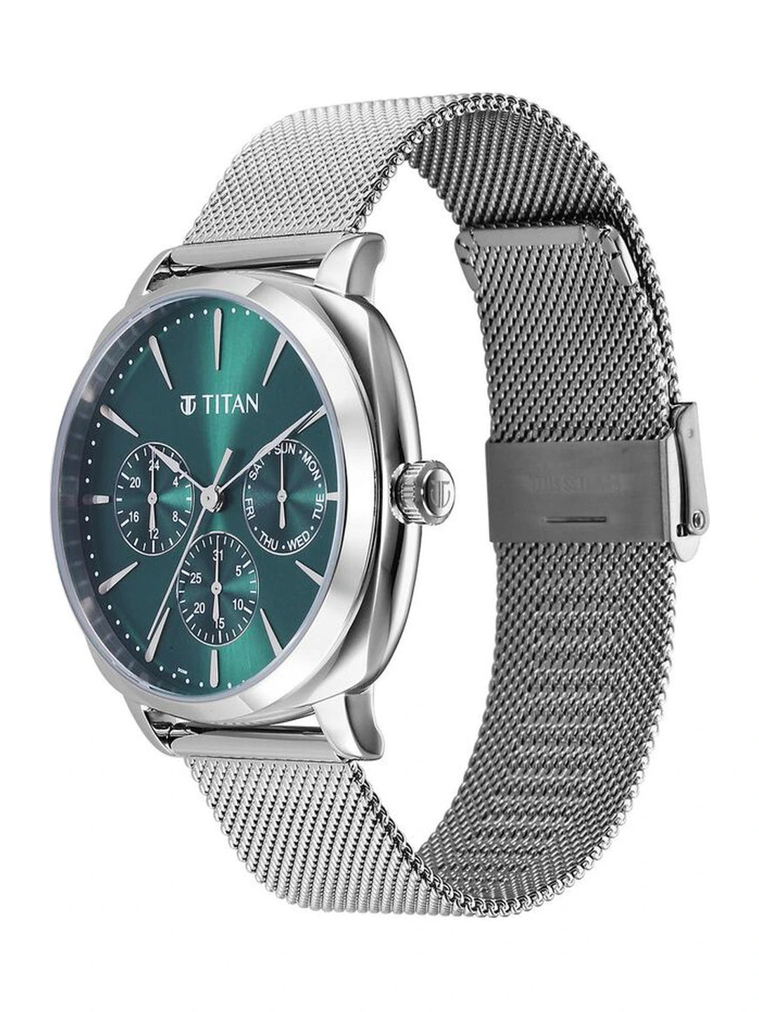Titan Classique Round Green Dial Analog Watch - NU90189SM01