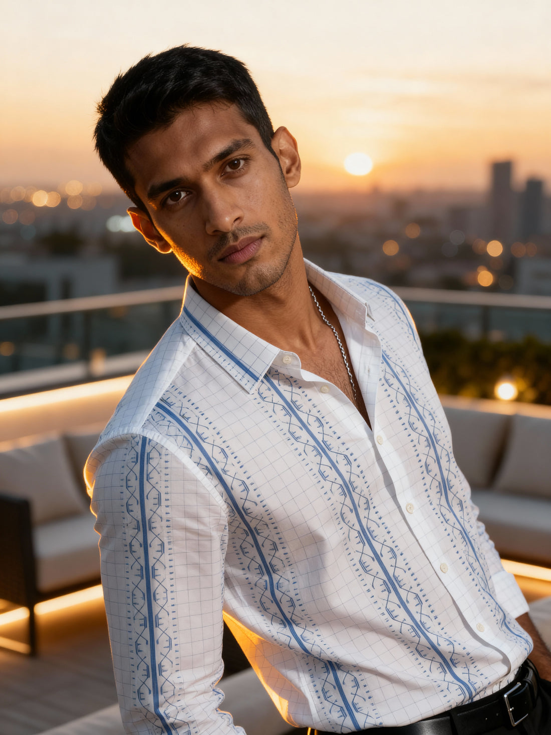 The Paribito White Cotton Party Shirt