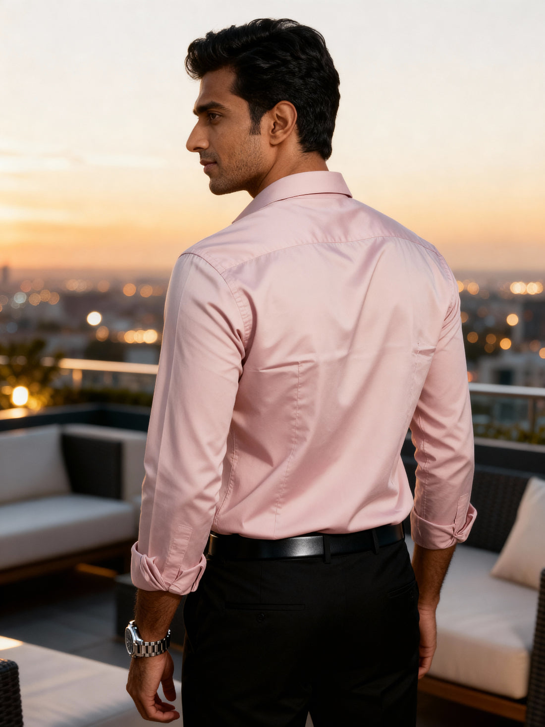 The Paribito Pink Cotton Party Shirt