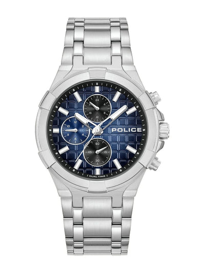 Police Rock Rebel Quartz Blue Round Dial Watch - PLPEWGK0082004