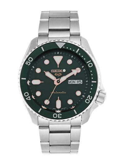 Seiko Green Automatic Skeleton Analogue Watch - SRPD63K1
