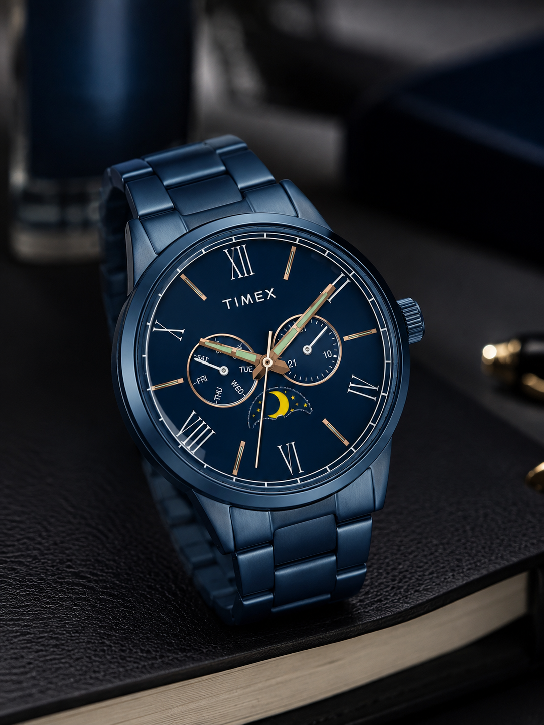 Timex Modern Round Blue Dial Analog Watch - TWEG19946