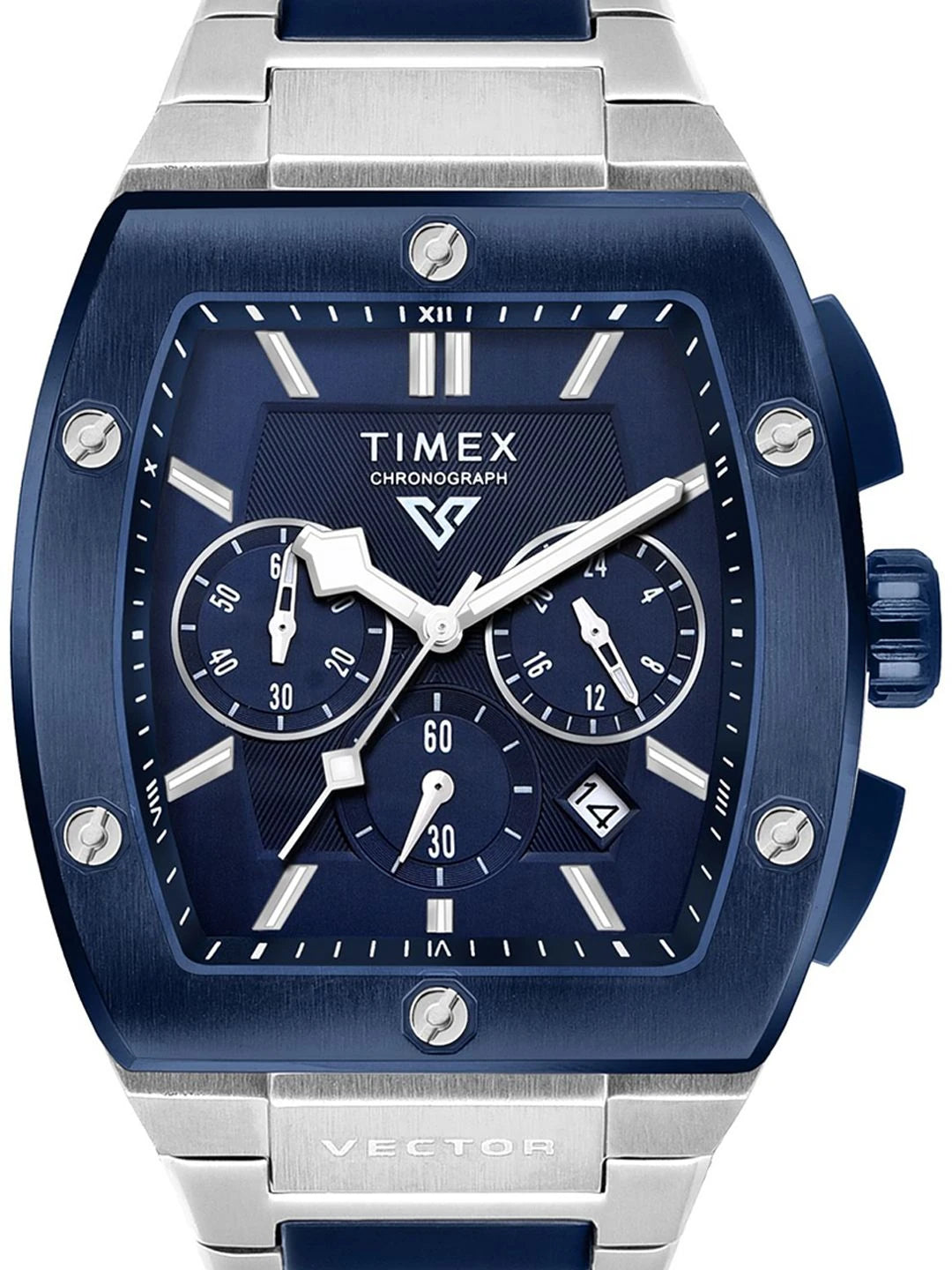 Timex Vector Rectangle 21mm Blue Dial Analog Watch - TWEG26202