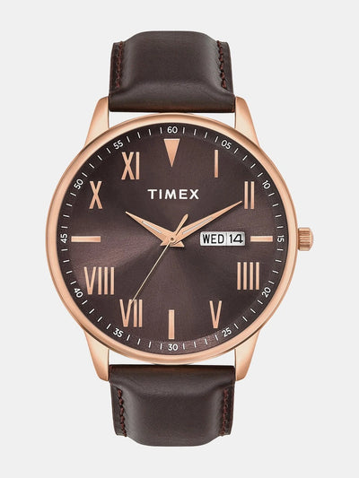 Timex Trendline Round Brown Dial Analog Watch - TWTG12114