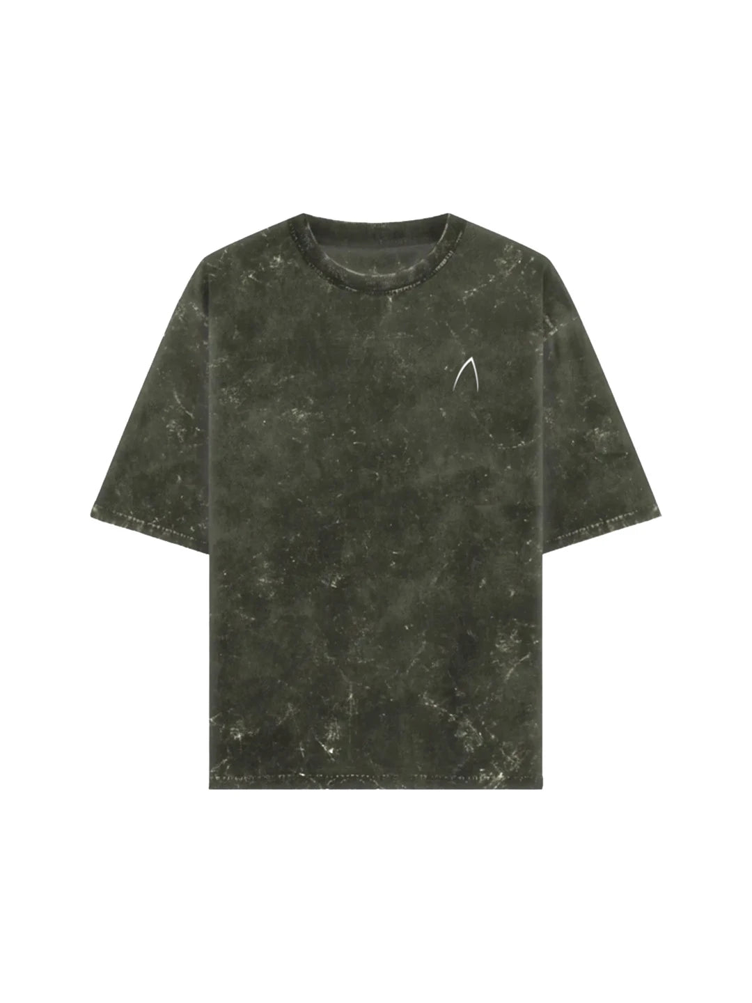 Arya Olive Green Oversized Zodiac Aries Print Half Sleeve Cotton T-Shirt