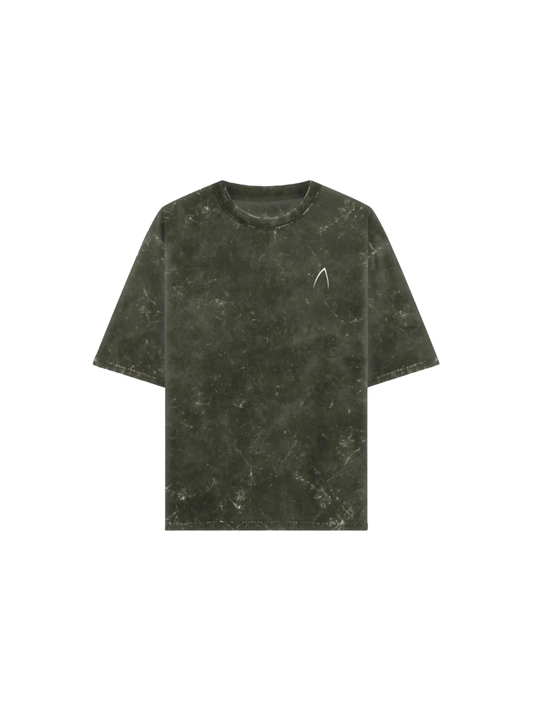 Arya Olive Green Oversized Zodiac Gemini Print Half Sleeve Cotton T-Shirt