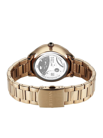 Titan Stainless Steel Bracelet Style Straps Analogue Watch - 10028WM01
