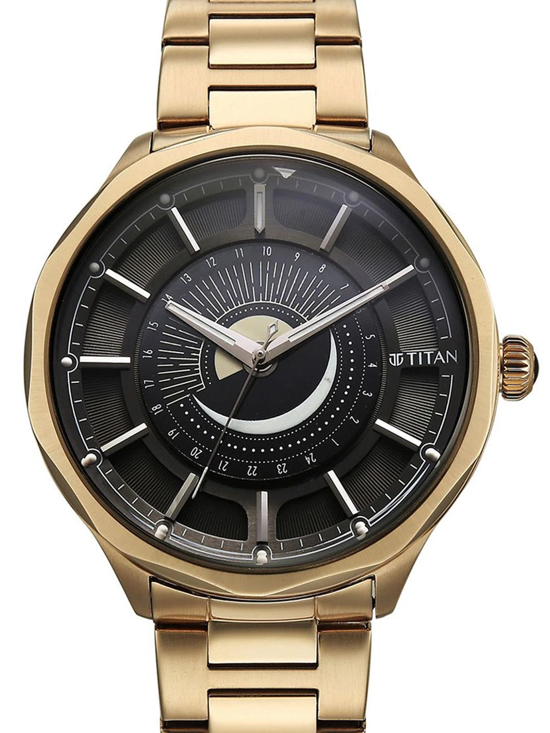 Titan Stainless Steel Bracelet Style Straps Analogue Watch - 10028WM01