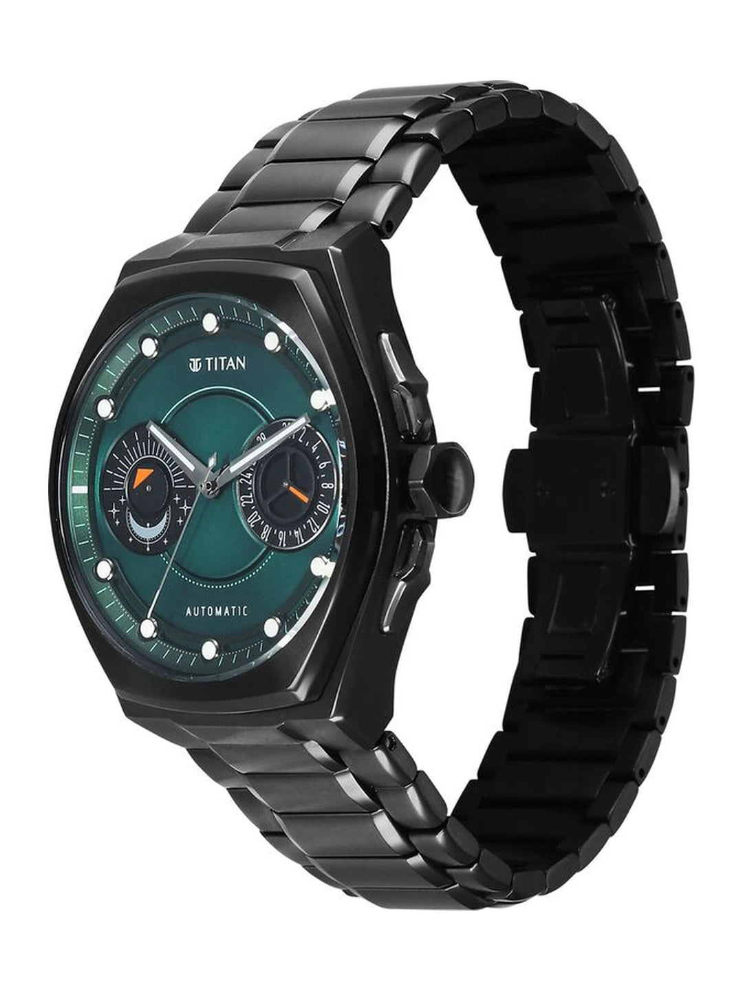 Titan Round Green Dial Analog Watch - 10029KM01