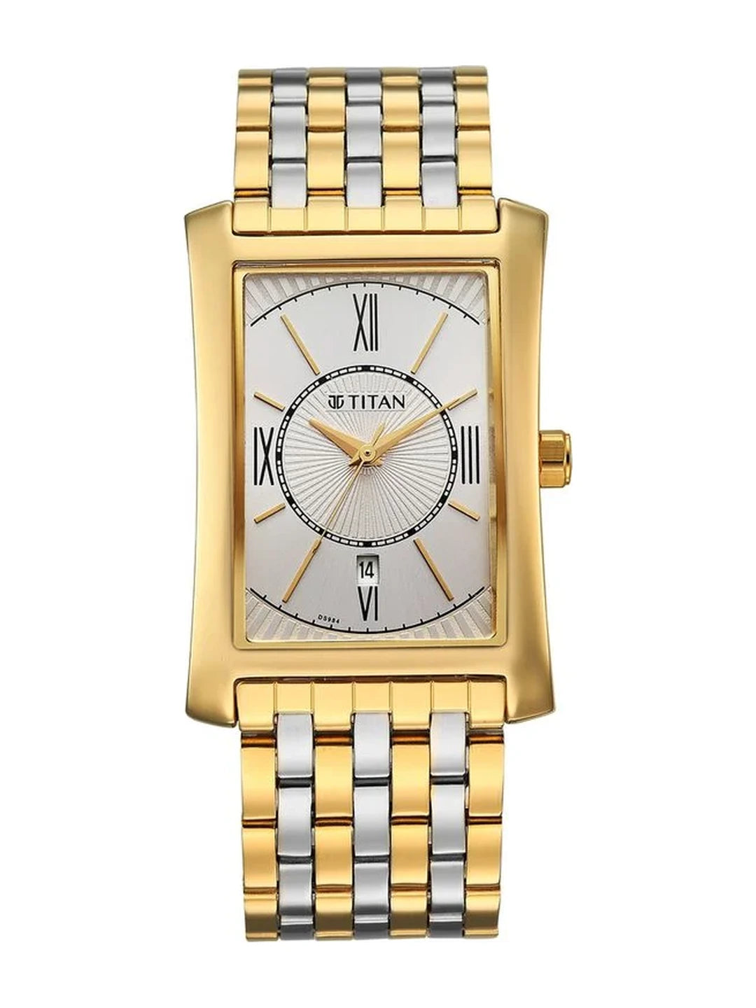 Titan Round White Dial Analog Watch - 10046BM03