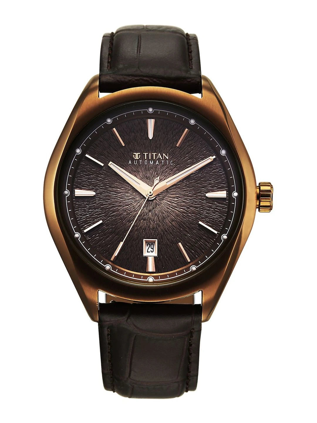 Titan Stellar Automatic Motion Leather Straps Watch - 10051QL01