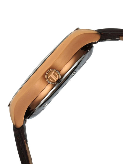 Titan Stellar Automatic Motion Leather Straps Watch - 10051QL01