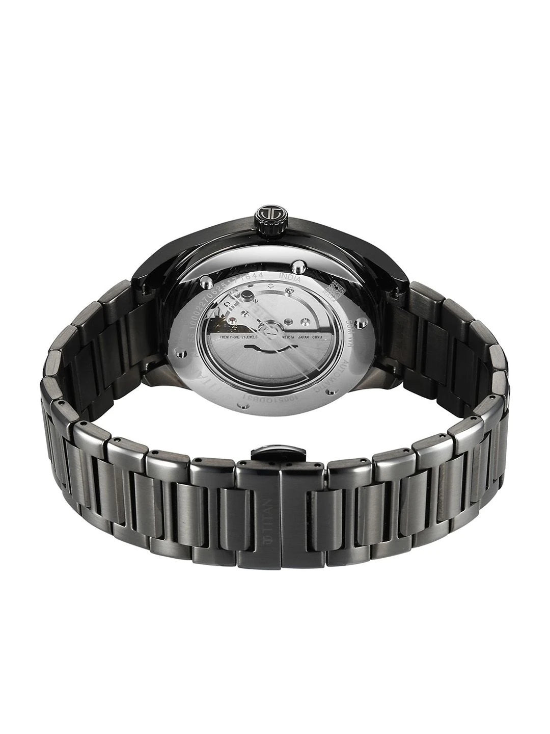 Titan Stellar Automatic Violet Round Dial Watch - 10051QM01