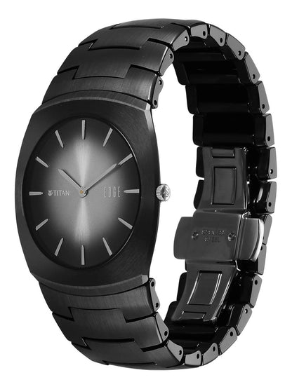 Titan Edge Fumage Analog Black Dial Watch - 10055NC01
