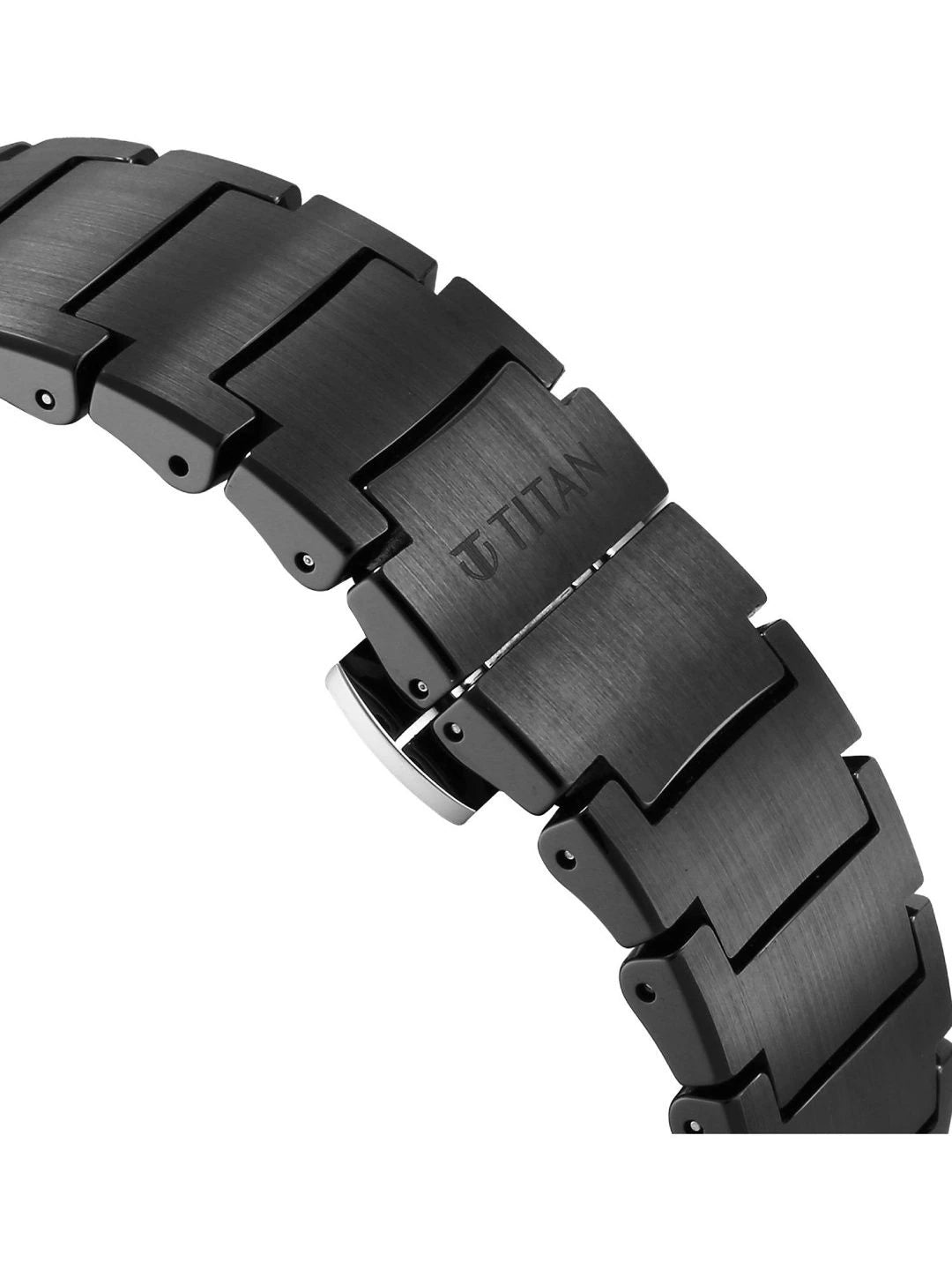 Titan Edge Fumage Analog Black Dial Watch - 10055NC01
