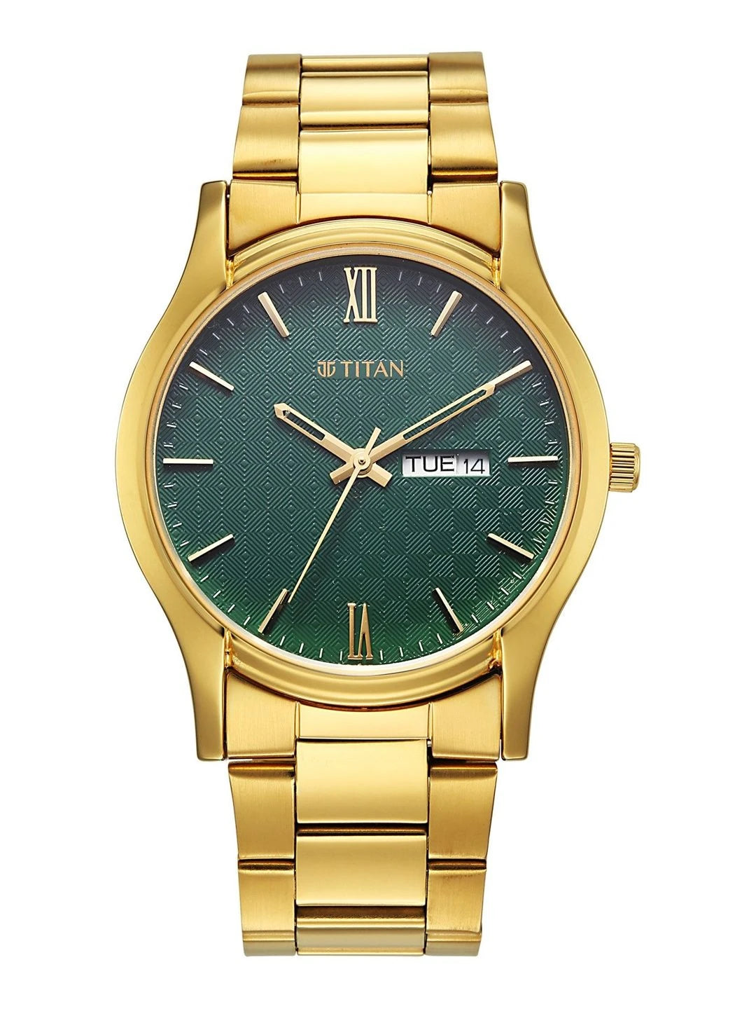 Titan Karishma Green Dial Quartz Analog Watch - 10059YM02